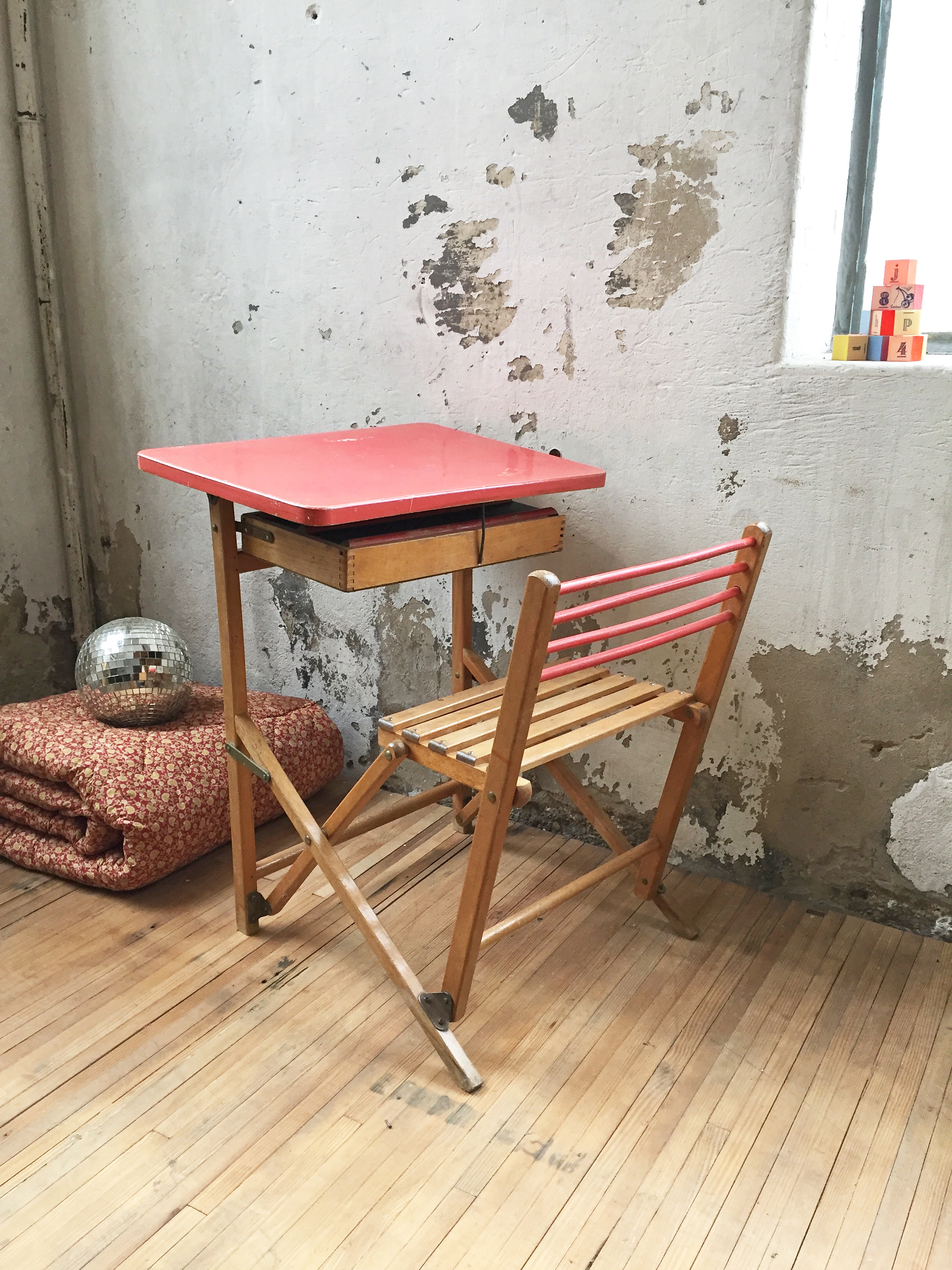 Bureau Pliant Vintage Enfant Mein Lieber